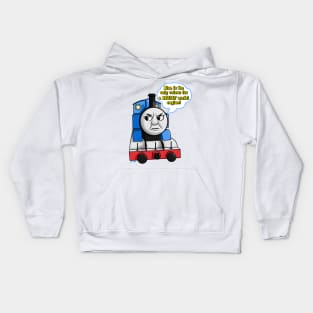 "Blue is the only colour" Thomas Kids Hoodie